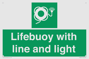 Lifebuoy with line and light
